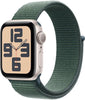 Apple Watch SE 2nd Generation - 40mm GPS Starlight Aluminum Case Lake Green Sport Loop