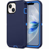 Rugged 3-in-1 Shockproof Full Body Protective Case for iPhone 15 Plus and 14 - Cell Phone Cases